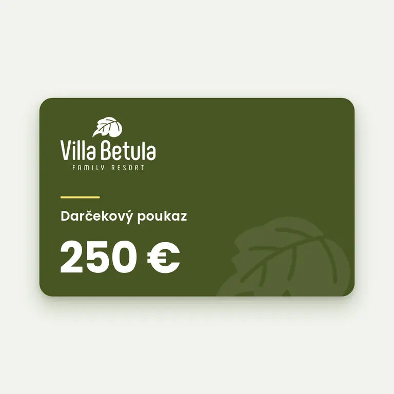 Darčekový poukaz Villa Betula Resort v hodnote 250 €