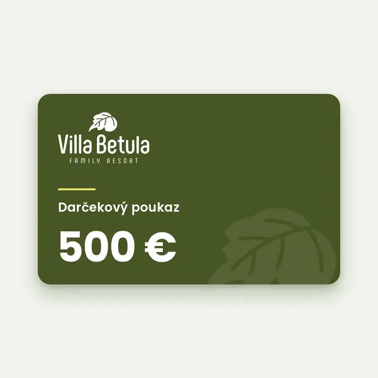 Darčekový poukaz Villa Betula Resort v hodnote 500 €